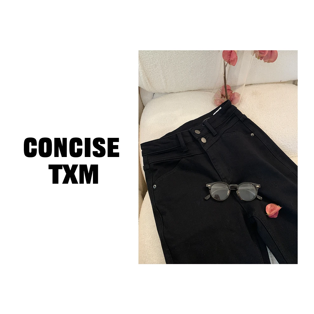 【唐小木】神裤抓毛版  冬季时尚百搭显瘦牛仔裤 X1121