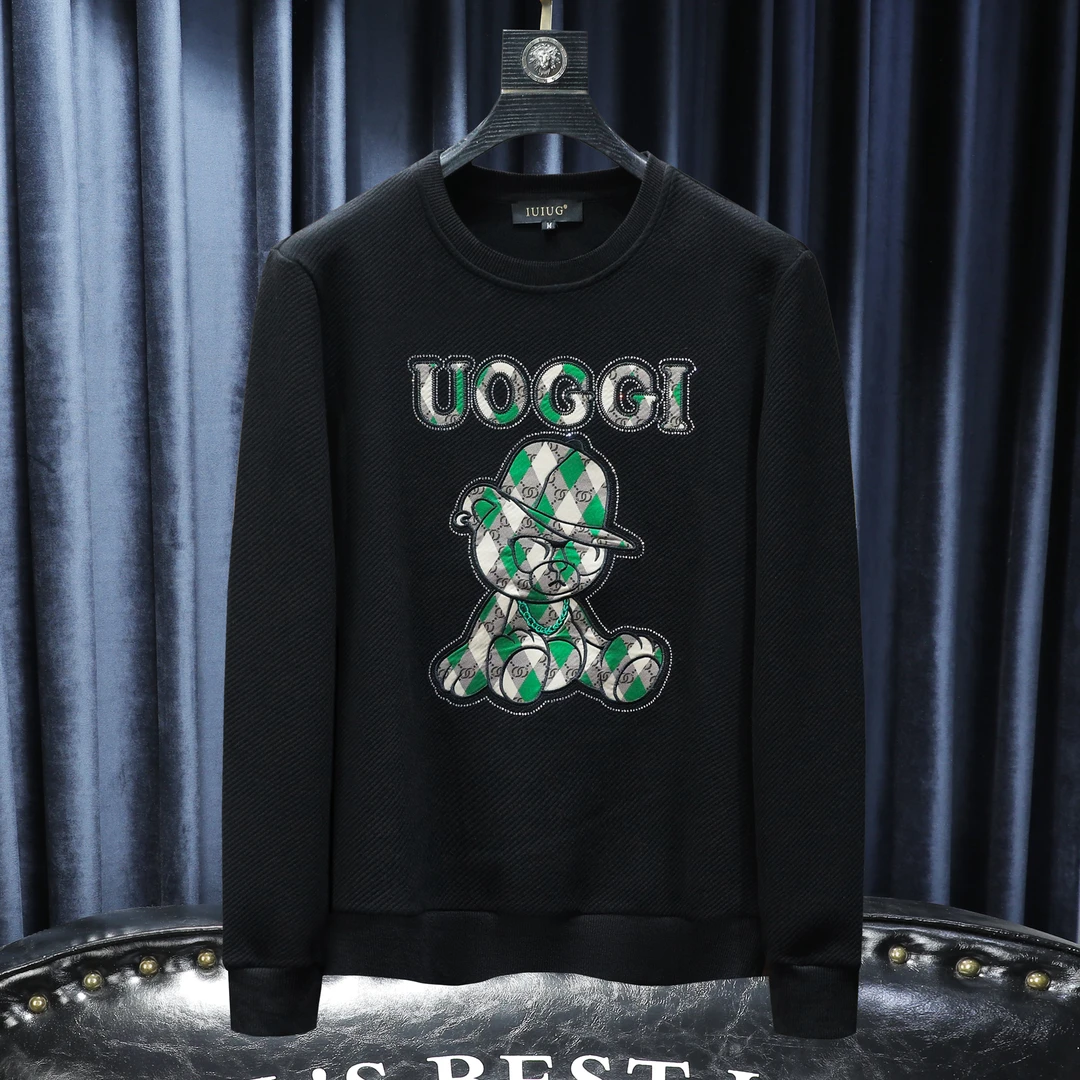 男套头标准圆领套头刺绣卫衣潮流上衣秋冬长袖百搭轻奢休闲秋季