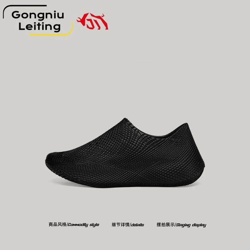 【个性潮款】德国公牛雷霆2025夏季新款洞洞鞋男厨师鞋防水防油拖