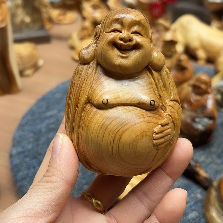 柏木太行崖柏手把摆件