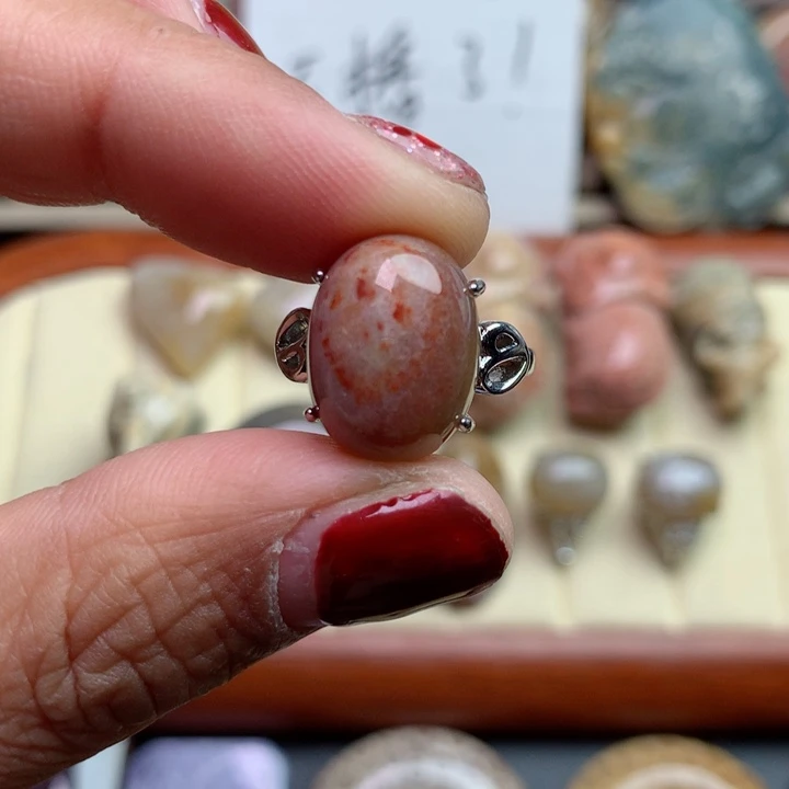 硅化珊瑚（珊瑚玉）颈饰未镶嵌