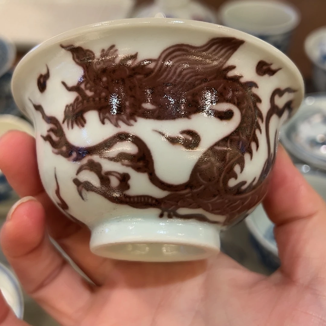 畅怀堂釉里红杯杯