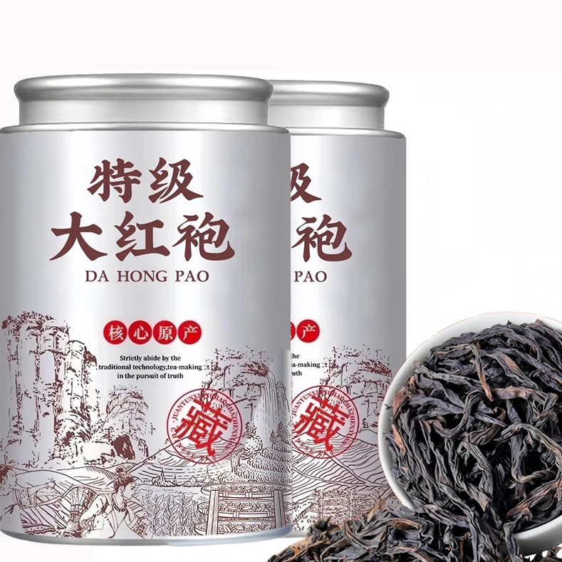 【5A特级大红袍】武夷山正宗岩茶大红袍茶叶浓香型罐装乌龙茶耐泡