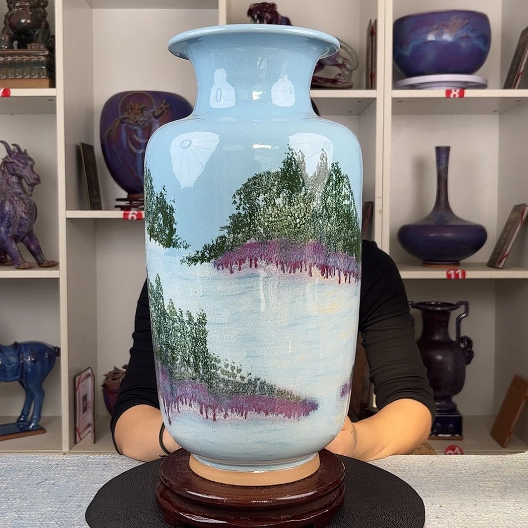 瓷片摆件……富贵瓶……