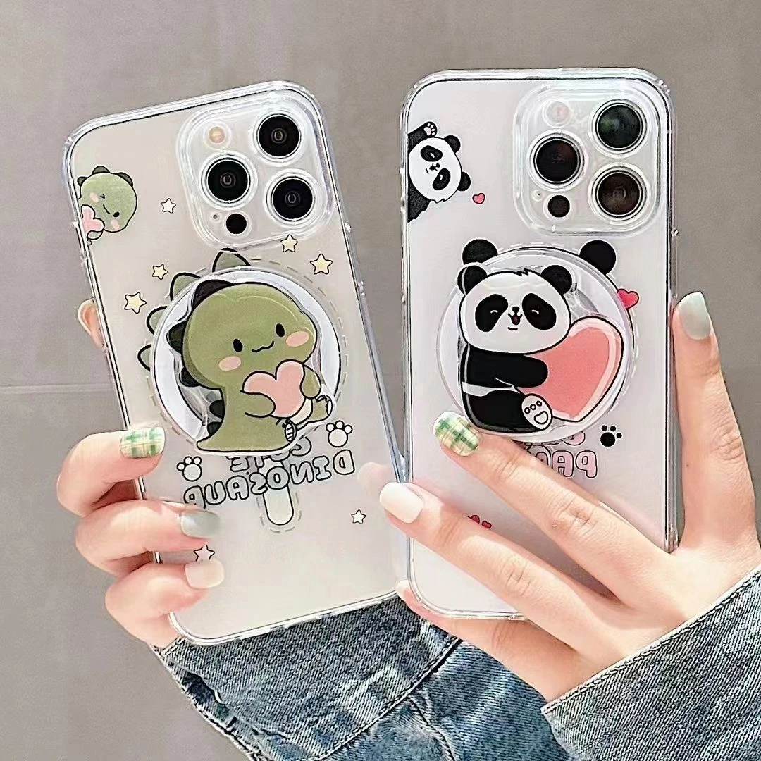 透明磁吸手机壳苹果16创意个性iPhone14promax全包防摔13卡通搞怪