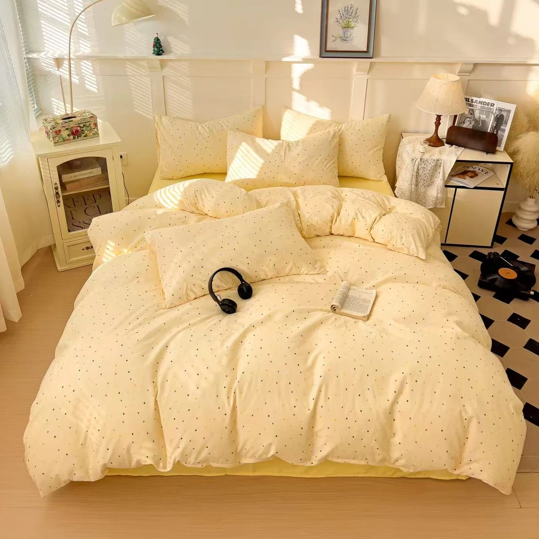 新款A类母婴级透气超柔软双层纱小清新四件套宿舍床上用品A850