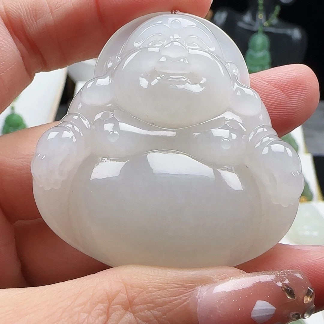 和田玉18K金镶嵌颈饰50