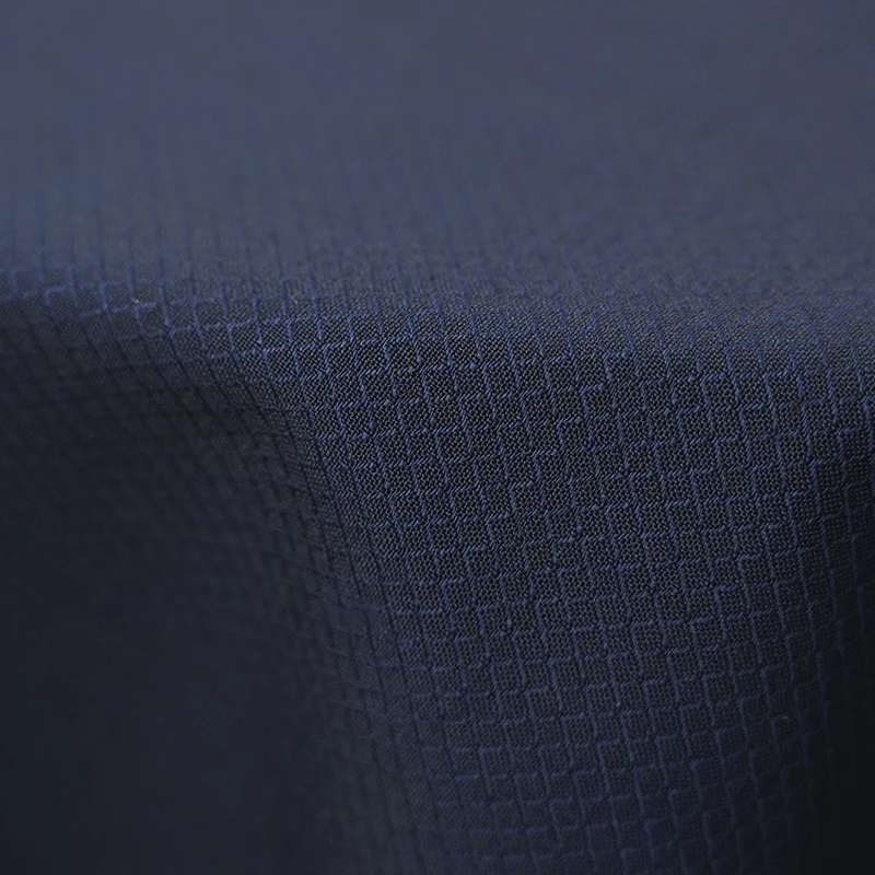 羊毛蚕丝面料 气质藏蓝色精纺面料 180—米春夏上衣裤子西装面料