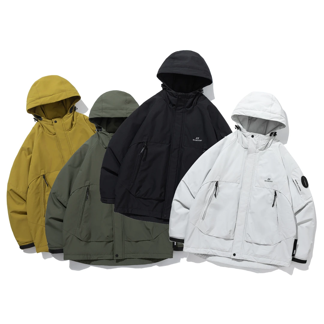 f8秋冬季立体剪裁工装连帽棉服JK8819