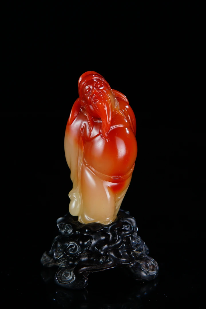 寿山石小摆件芙蓉石结晶鸿运当头李白精致小雅玩