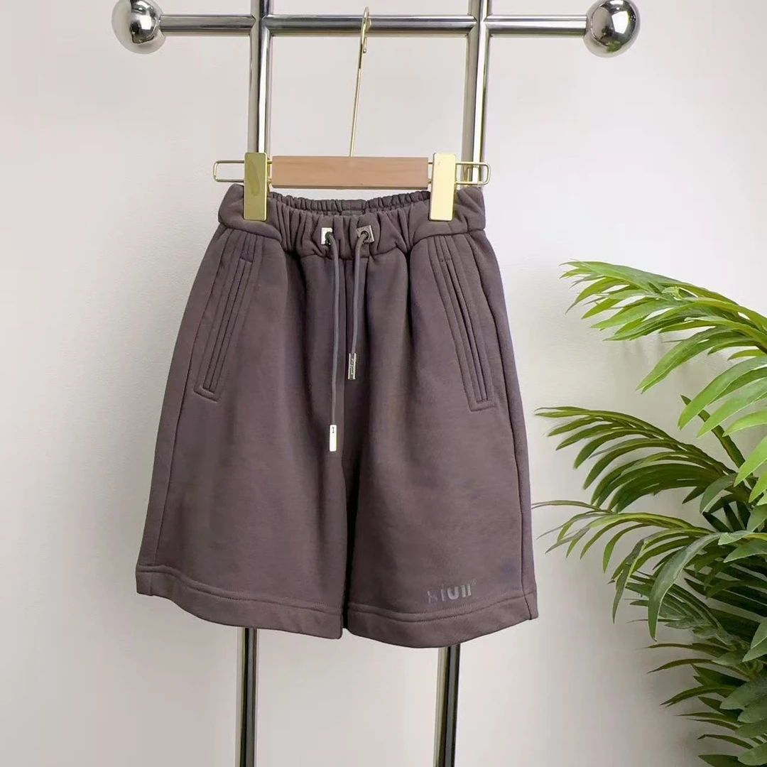 【B605】灰色针织中裤B5-1/7