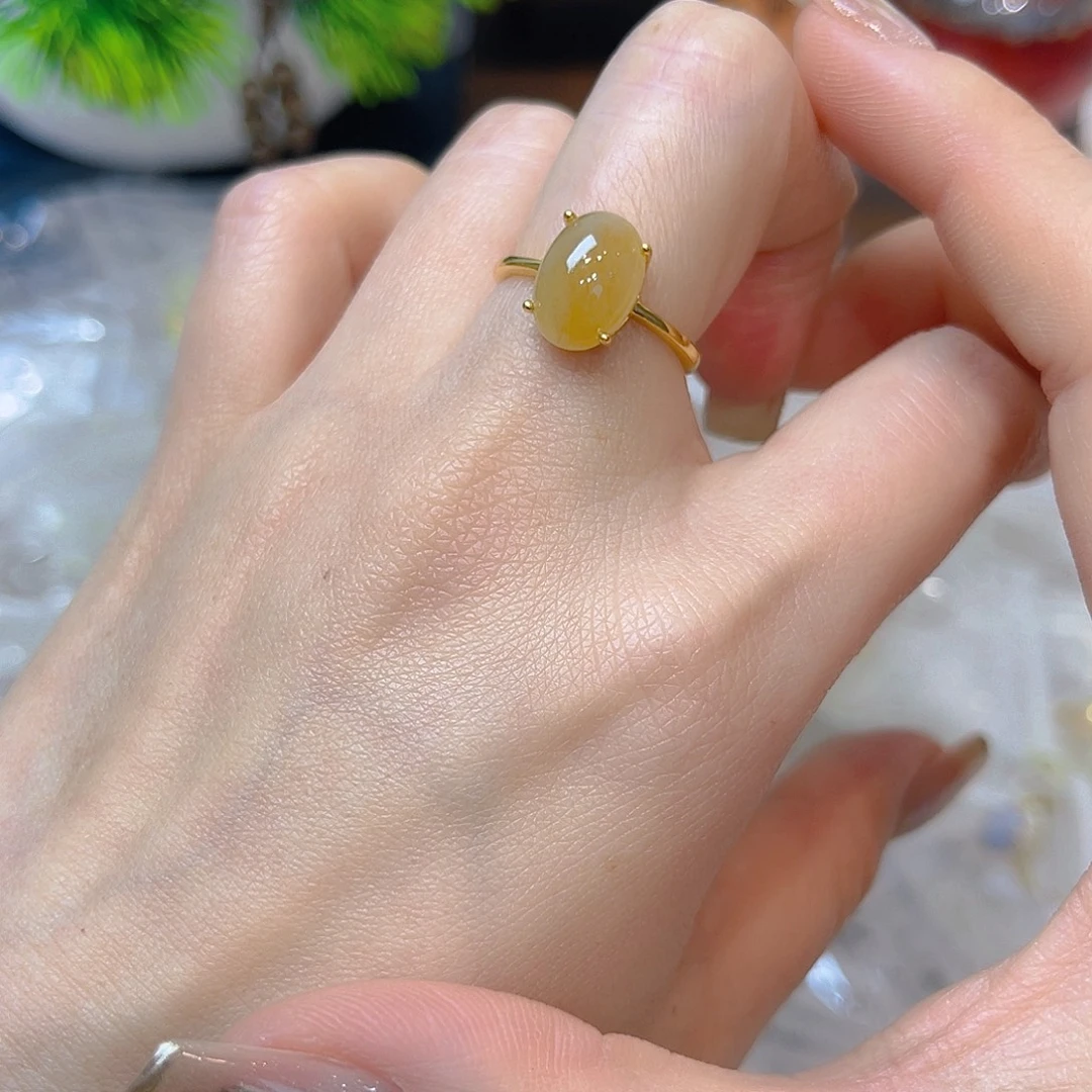 翡翠银S925镶嵌戒指