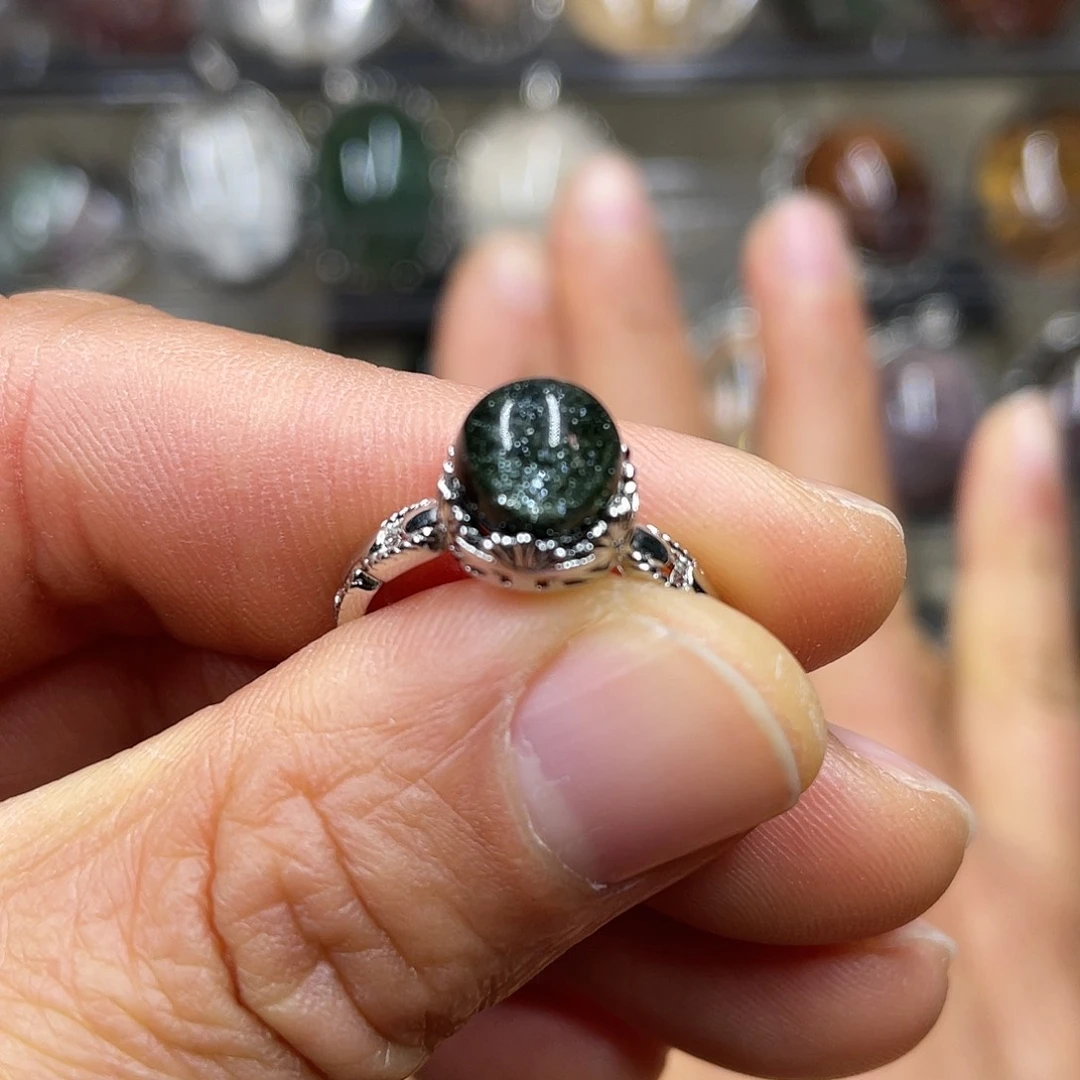 【闪购商品】水晶珠宝半成品银S925镶嵌戒指