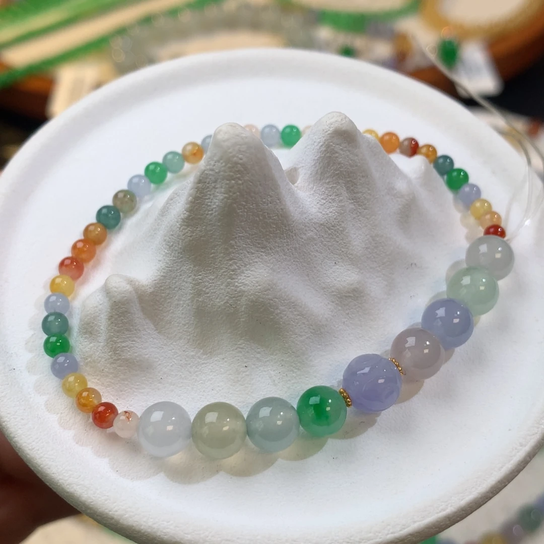 翡翠散珠冰种多宝