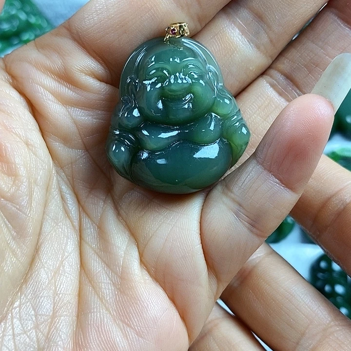 吊坠(不含链)未镶嵌和田玉（碧玉）