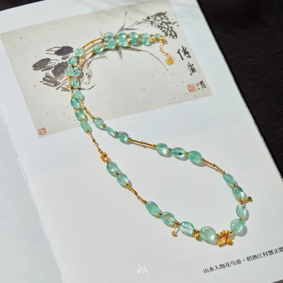 L【绿漾】·似梓珠宝· 18K祖母绿项链 XYGD399002-B