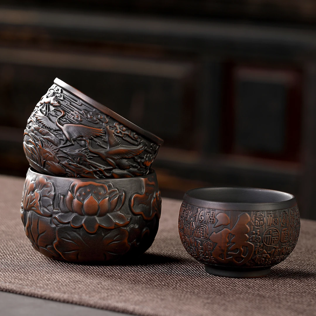 煌山紫陶主人杯单杯家用高档喝茶杯子个人专用品茗杯功夫茶盏