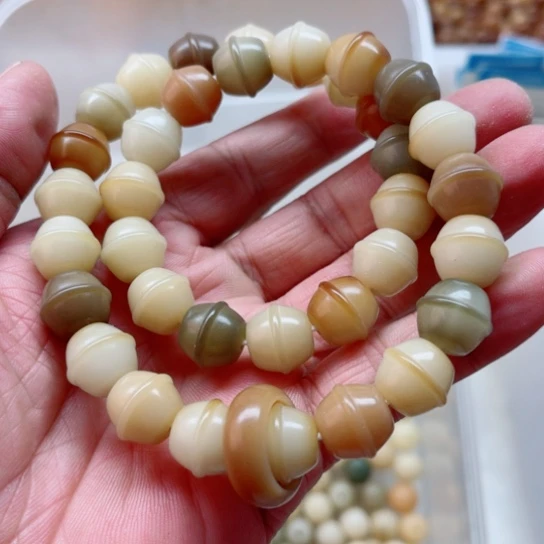 吊坠白玉菩提精品13多宝蜜罐双圈