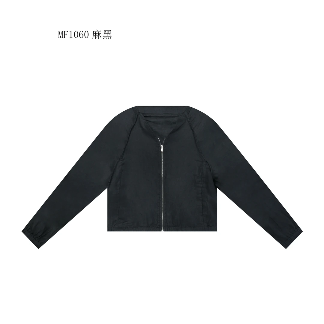 【麻訪家】MF1060麻黑文艺简约宽松休闲百搭开衫长袖上衣