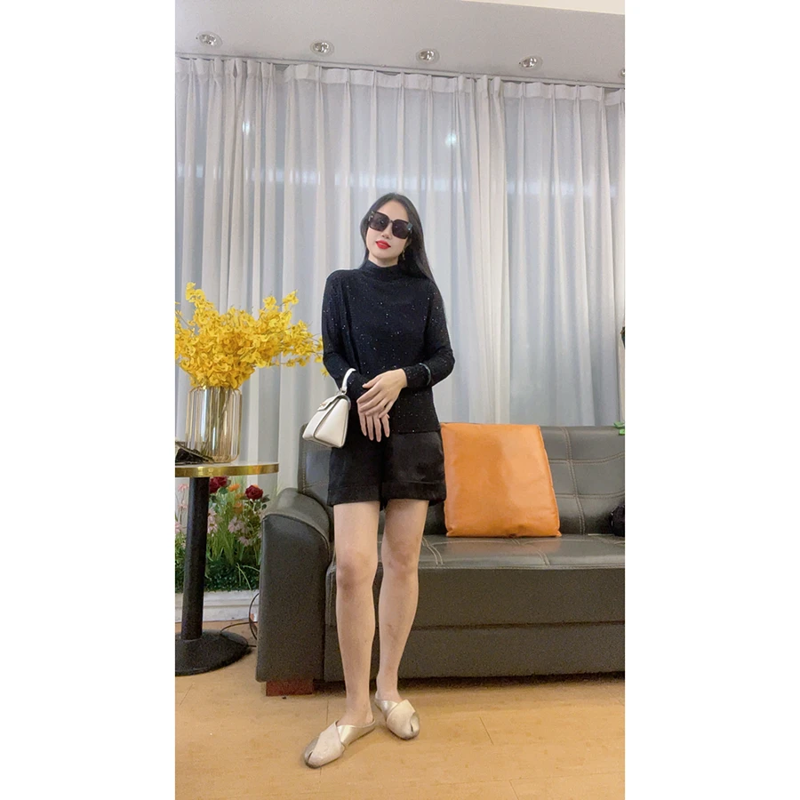 4519 秋冬新款高领长袖内搭显瘦黑色T恤上衣