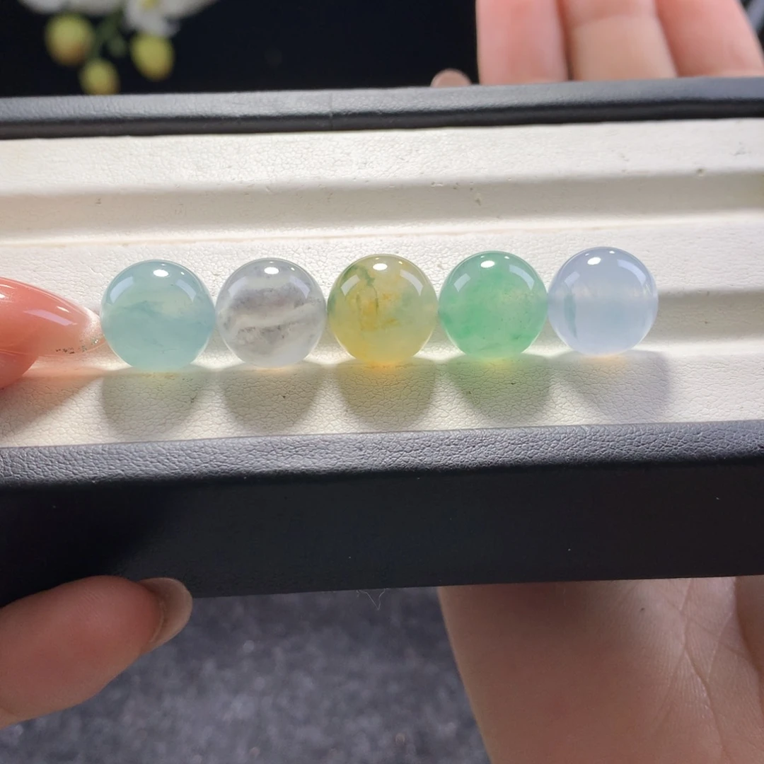 翡翠未镶嵌手串卡12冰莫奈花园