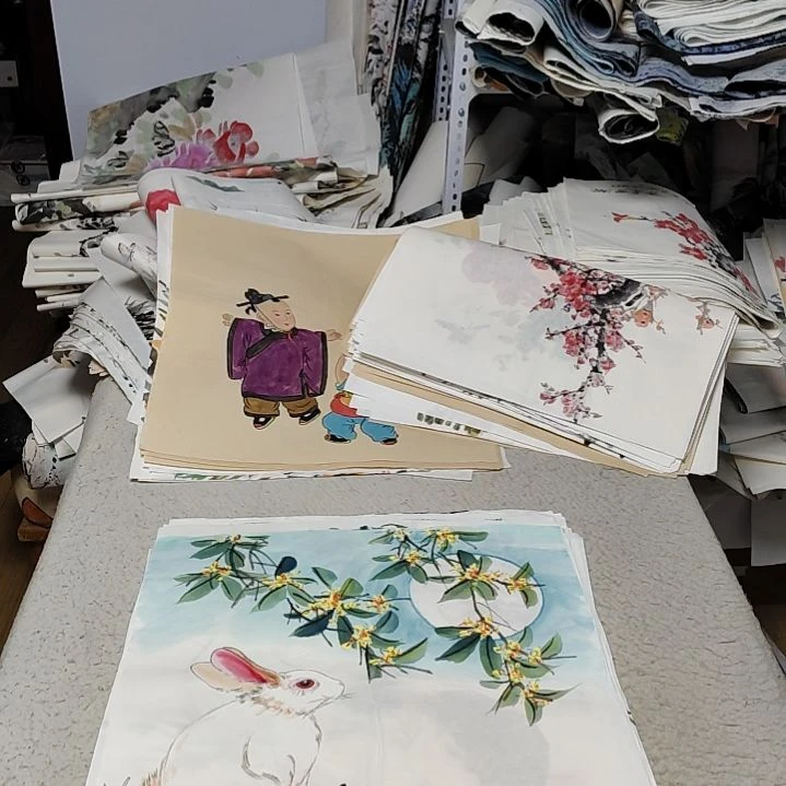 ，***国画落款后台备注