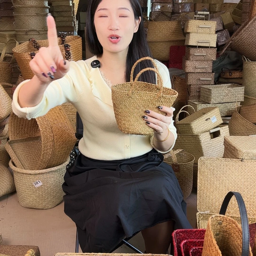 草编草编包/草编收纳盒带瑕疵