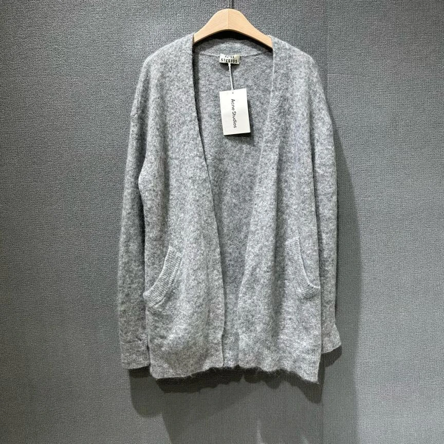 未使用 Acne studio （pm）灰色开衫马海毛毛衣 全新带吊xs码/6093