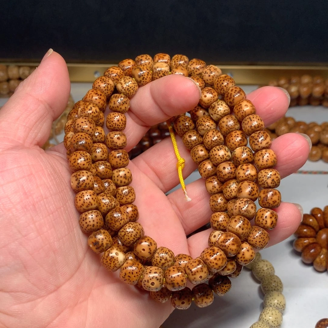 吊坠星月菩提陈化料98老型桶金花虎皮全品