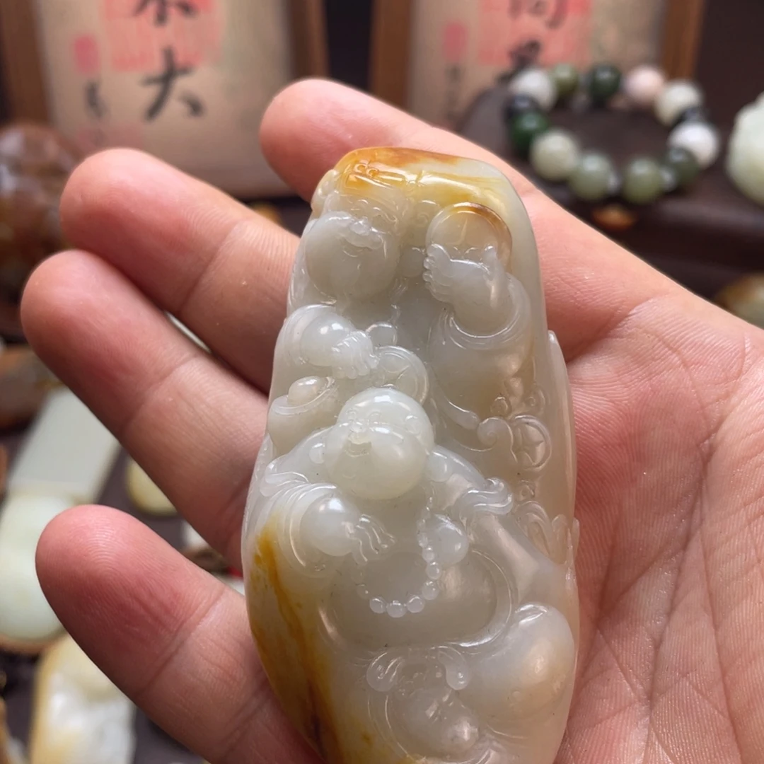 和田玉未镶嵌挂件