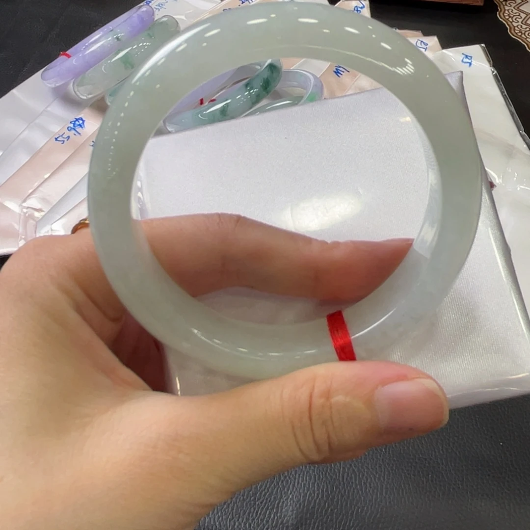 未镶嵌手镯翡翠正圈茅台白卡55.5