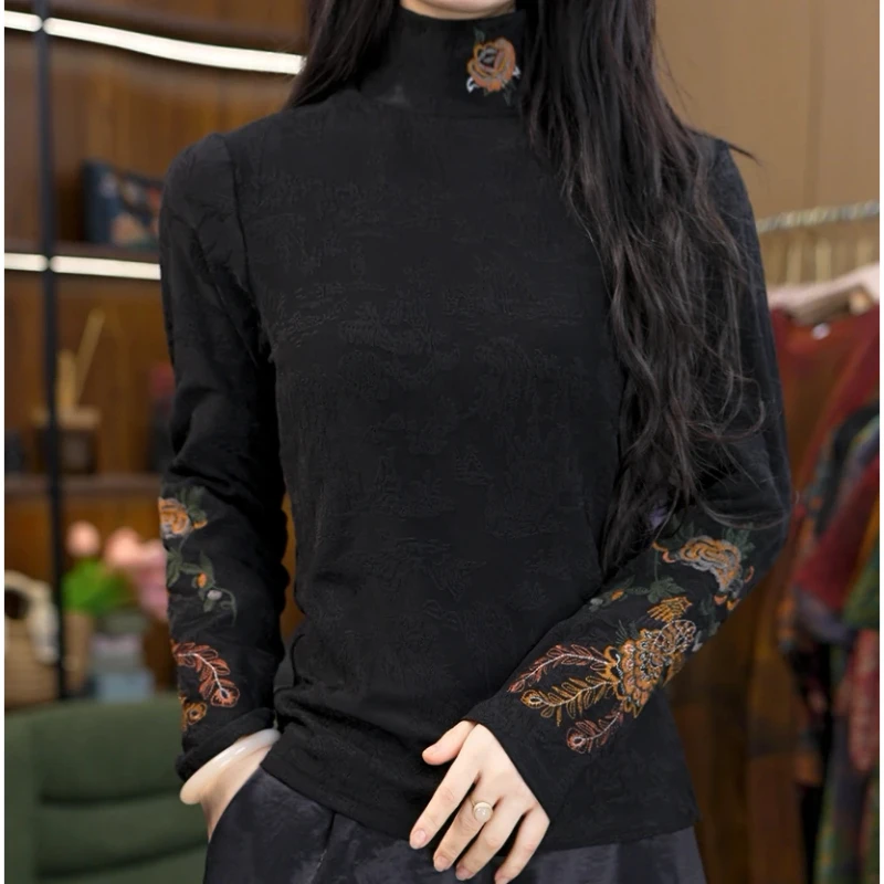 5088-43新款女士长袖打底小衫上衣