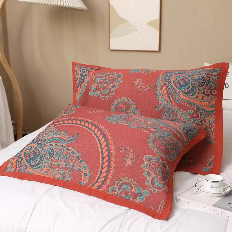 【佩斯利枕巾】新年款粉丝福利宽包边红色高级