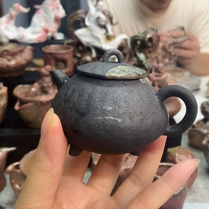 士焚纯手工小容量三足壶