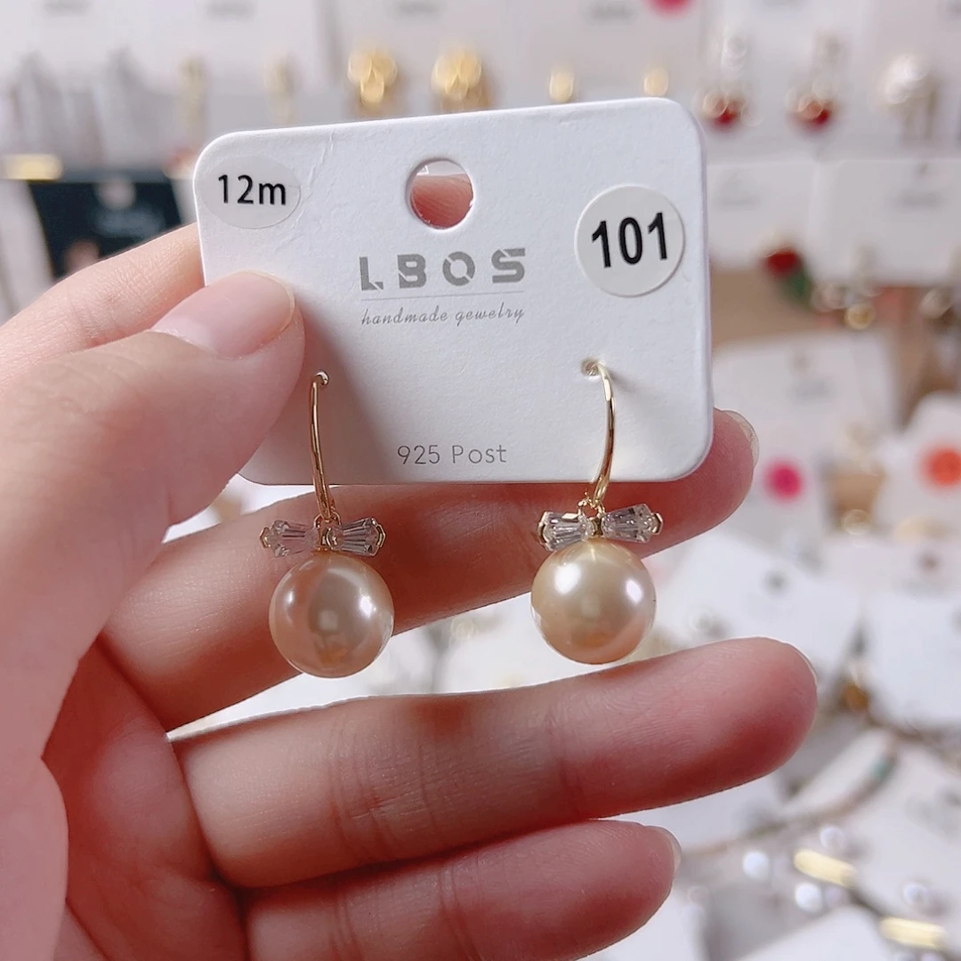 锆石纯铜合金耳环