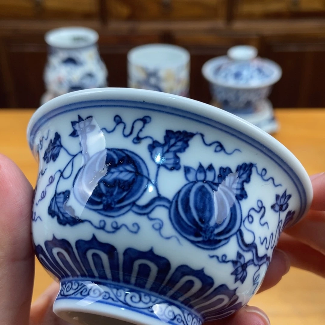 景德镇手绘现代茶具，非古董