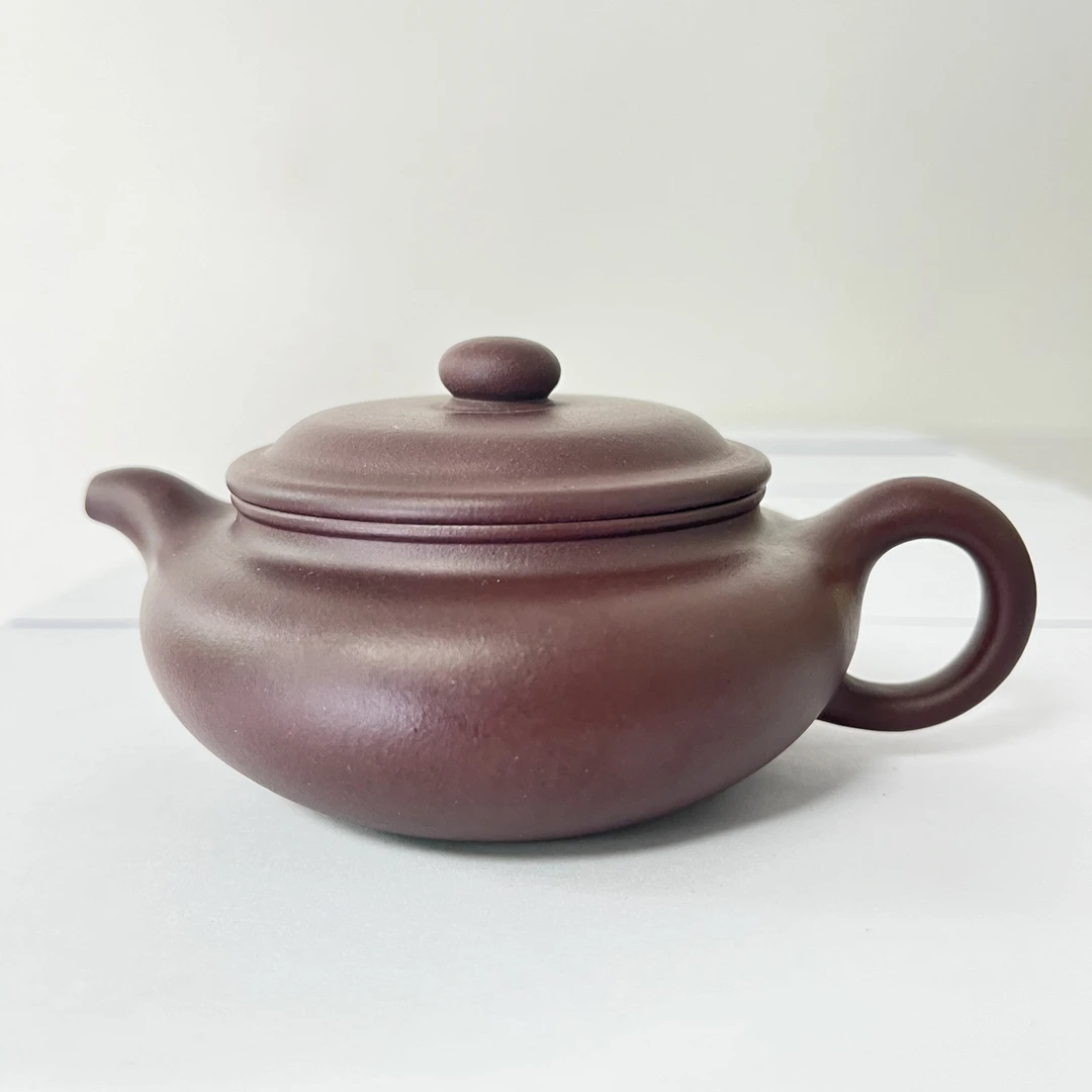 【精品紫砂】-lot007-扁腹-老紫泥-150cc-张融
