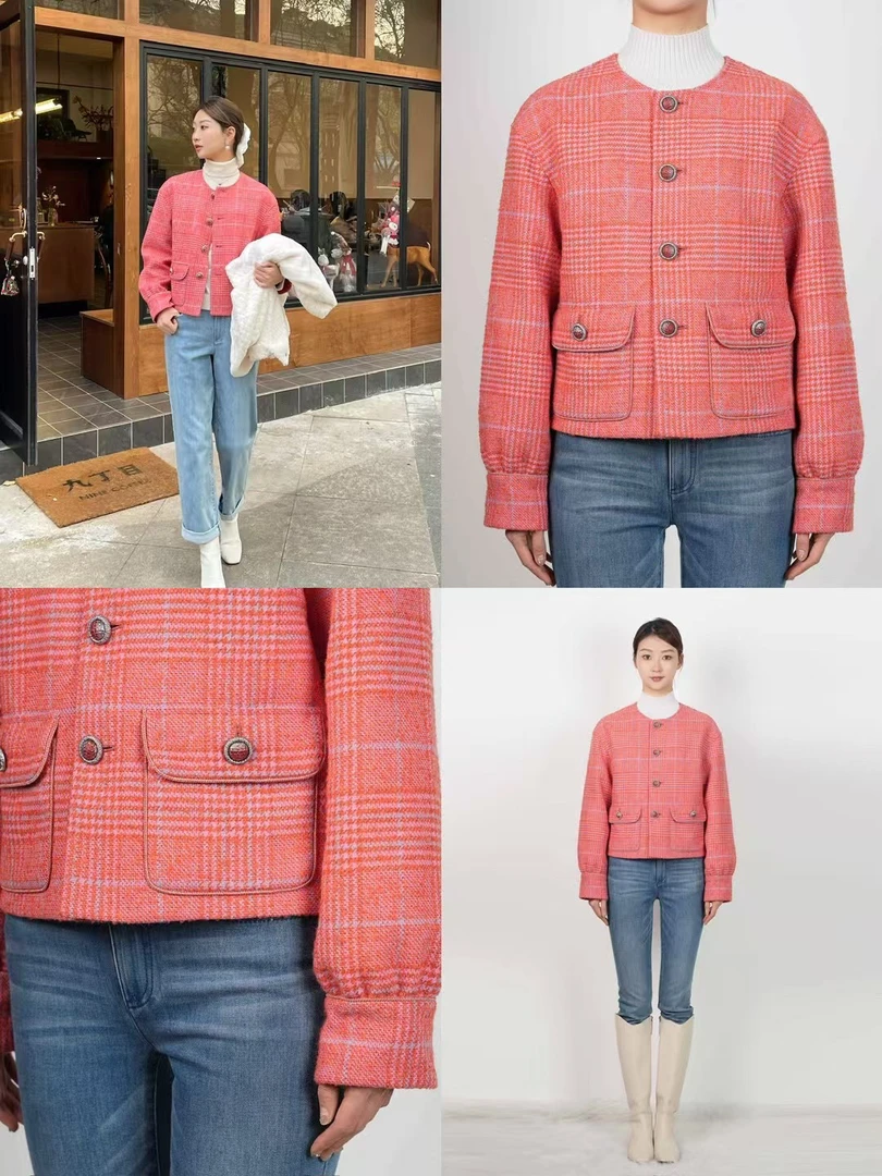 阿玛施新款小香风外套