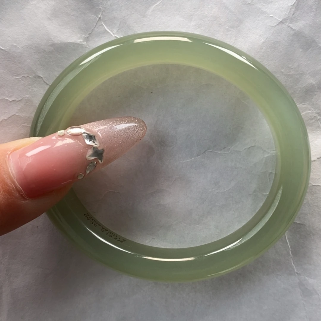 和田玉手镯未镶嵌冰湖水贵妃515