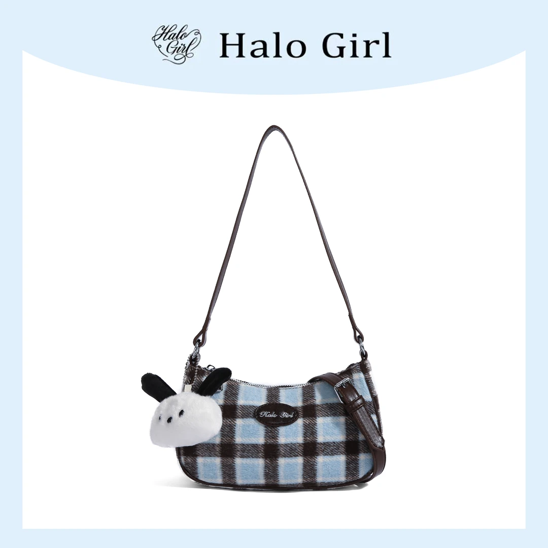 一张同学【长约21宽7高13单位厘米】时尚单肩腋下包C7734蓝咖