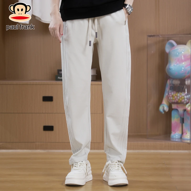 paul frank/大嘴猴2025春季新款纯色休闲裤男士修身百搭时尚运动