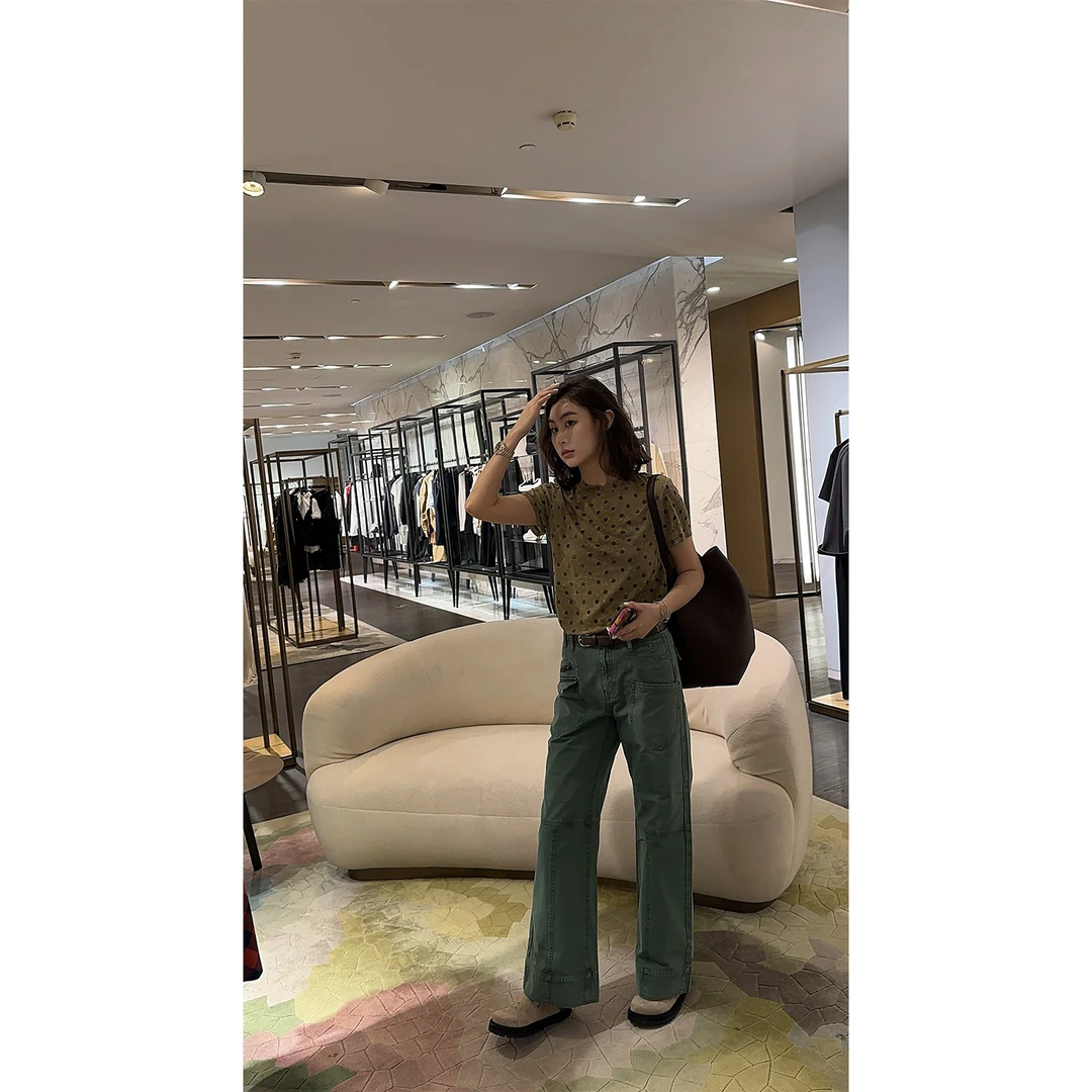 FAIRFAFO【扎染波点短袖】夏季新款爆款显白降温穿搭YS5ZB0641