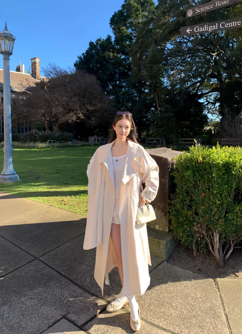 高级感气质宽松中长款时尚风衣外套女2025秋冬新款显瘦毛呢大衣潮