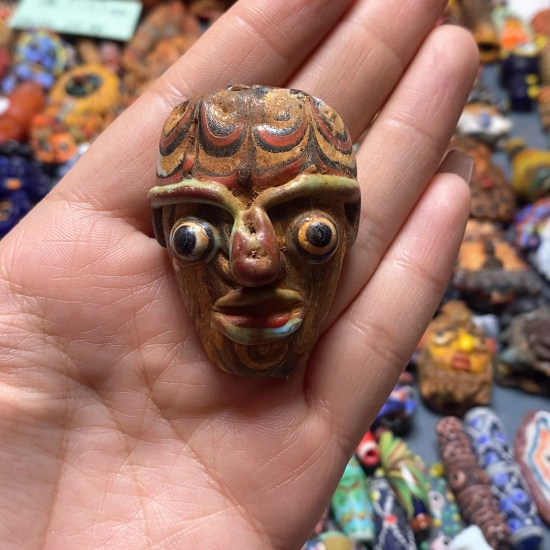 琉璃颈饰印度尼西亚老娃