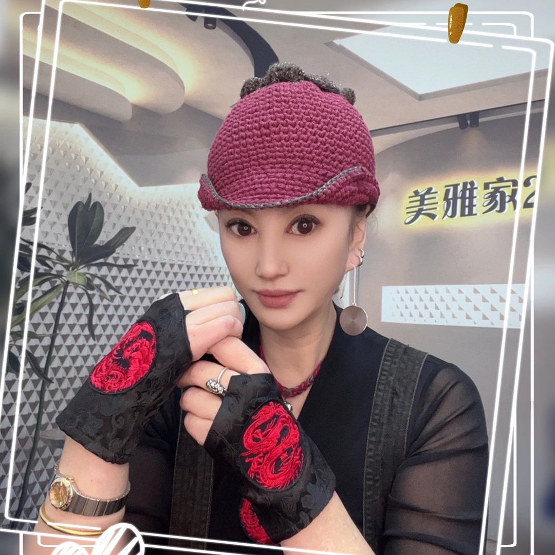 美雅家原创四季新款菠萝花美人尖棒球帽多戴个性百搭透气韩版网红