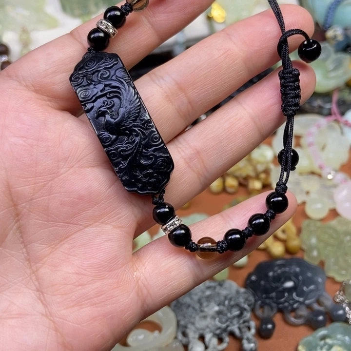 蛇纹石玉合金颈饰