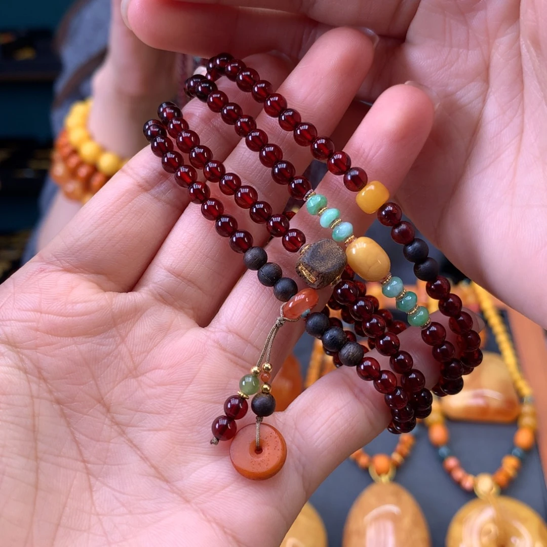 血珀未镶嵌手串多样性发