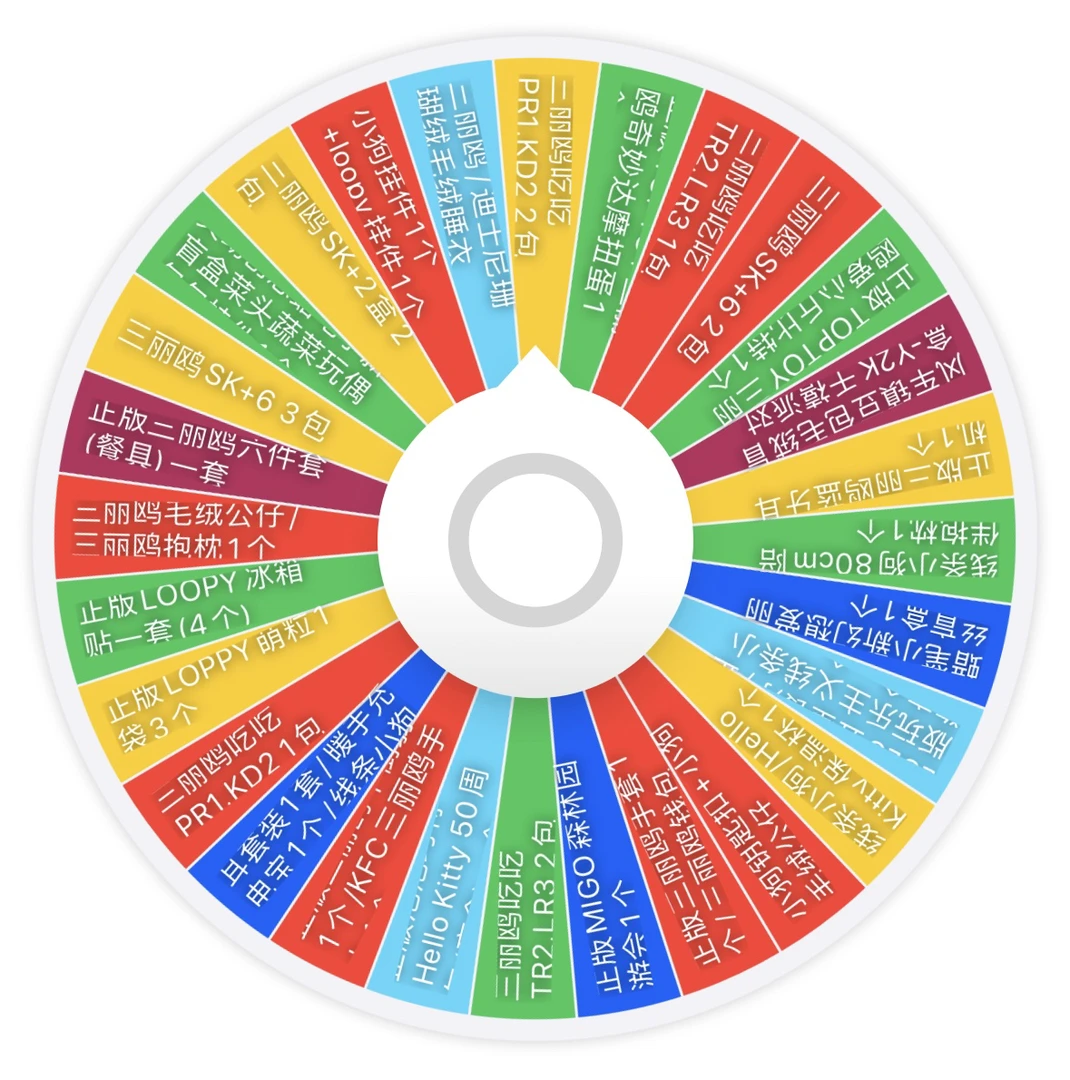【耶比大转盘】超级大转盘（盲盒产品，不支持退换）