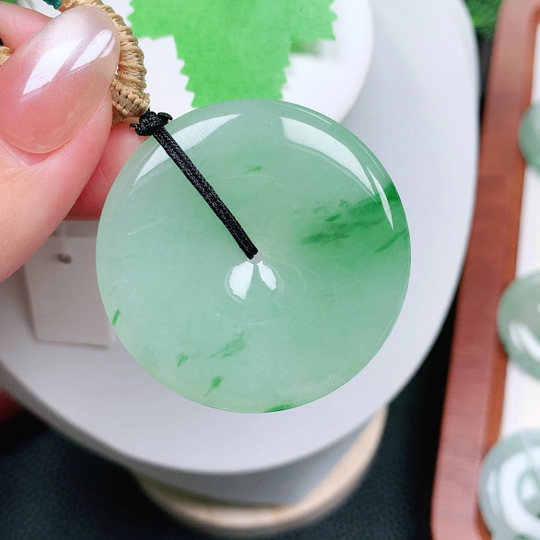 翡翠未镶嵌颈饰平安40-5.7