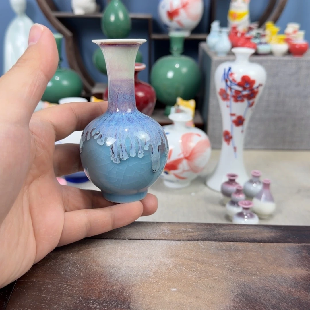 陶瓷手工小花器摆件
